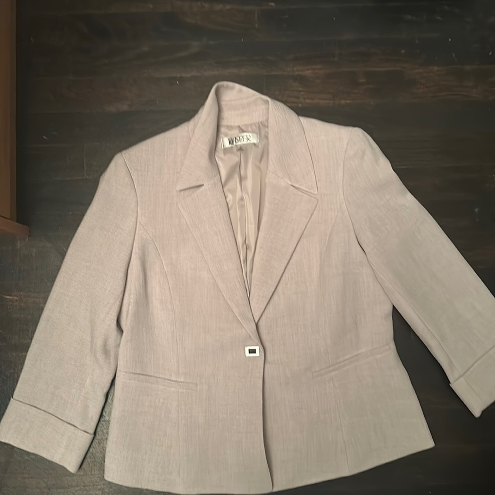 Cream/tan speckled blazer